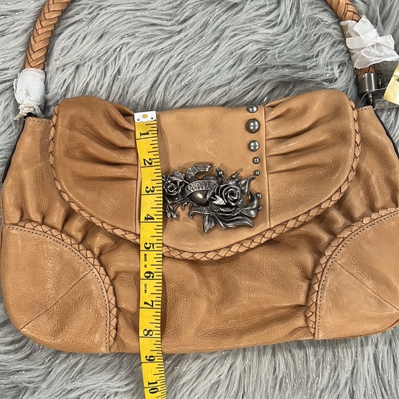 New Vintage Juicy Couture Beige Leather Satchel Bag NWT - Picture 7 of 13